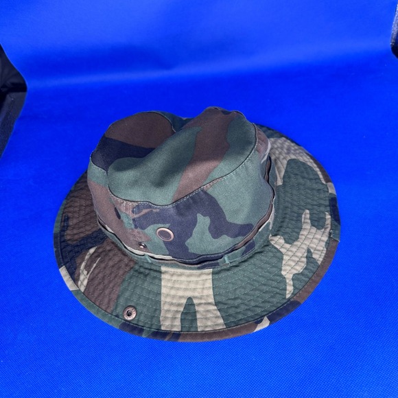 Mirmaru Other - Mirmaru Woodland Camo Boonie Bucket Hat L/XL Adjustable Chin Strap Sun Hat Camp